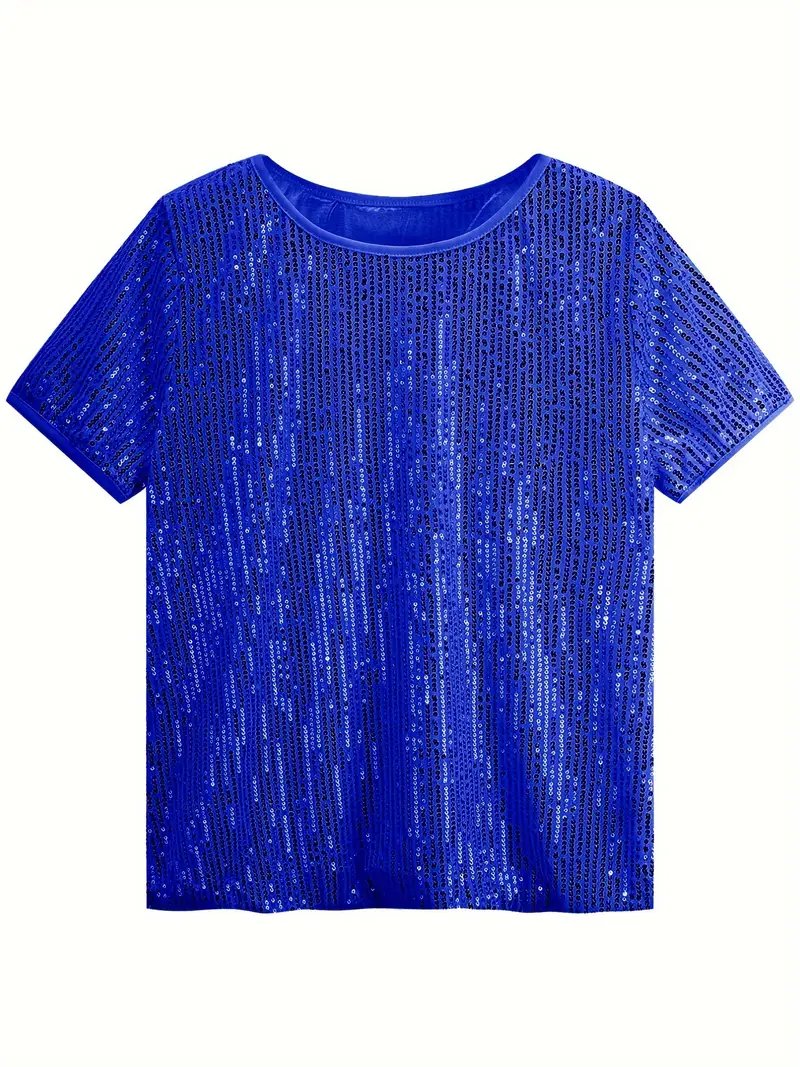 ELEGANCKI KOMPLET CASUALOWY z cekinami! Krótki rękaw + proste nogawki - SUPER WYGODNY & MODNY! 🌟PROMOCJA: -35% TYLKO DZIŚ!