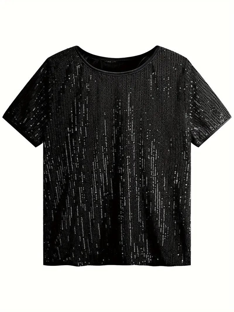 ELEGANCKI KOMPLET CASUALOWY z cekinami! Krótki rękaw + proste nogawki - SUPER WYGODNY & MODNY! 🌟PROMOCJA: -35% TYLKO DZIŚ!