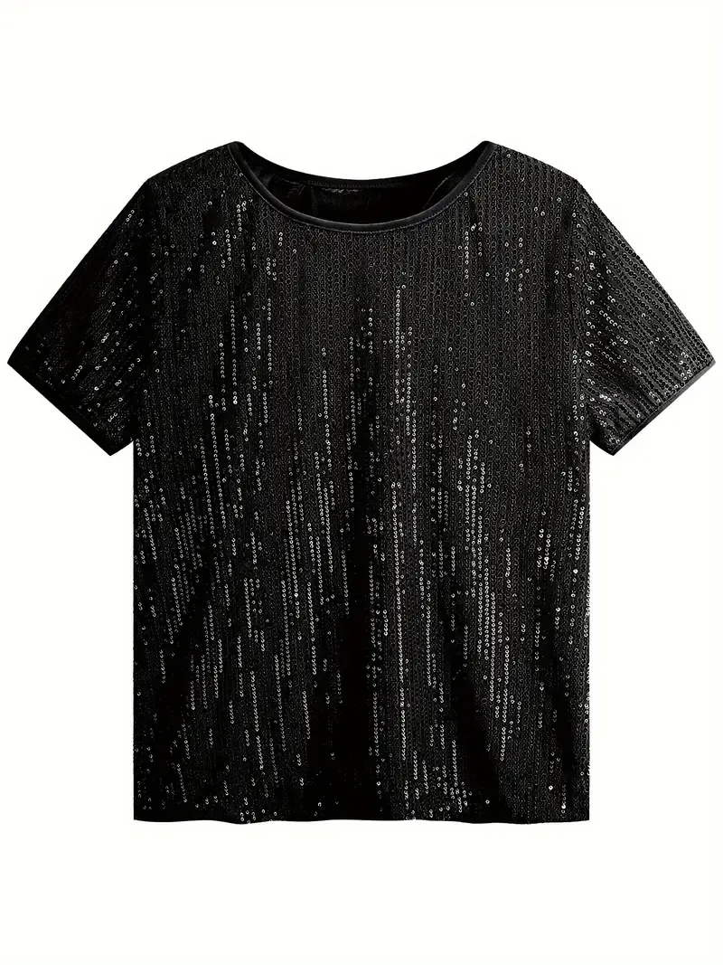 ELEGANCKI KOMPLET CASUALOWY z cekinami! Krótki rękaw + proste nogawki - SUPER WYGODNY & MODNY! 🌟PROMOCJA: -35% TYLKO DZIŚ!