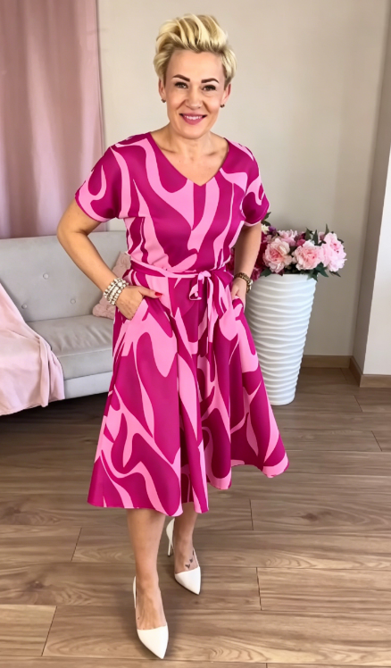 ✨Oferta specjalna -48% TANIEJ✨ Sukienka z paskiem i kieszeniami