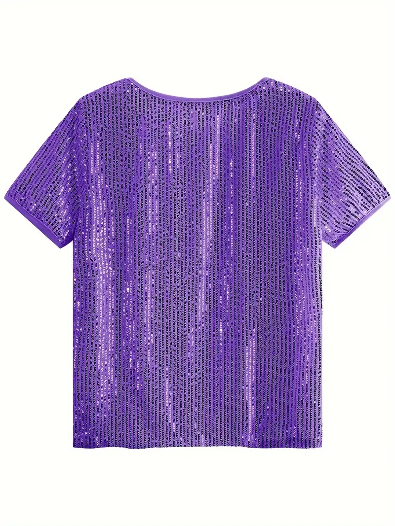 ELEGANCKI KOMPLET CASUALOWY z cekinami! Krótki rękaw + proste nogawki - SUPER WYGODNY & MODNY! 🌟PROMOCJA: -35% TYLKO DZIŚ!