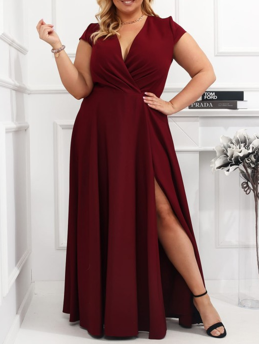 📣‼️‼️UWAGA PRZECENA LATA -90%‼️‼️AFRODI granatowa sukienka PLus Size