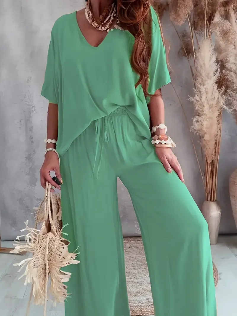 ELEGANCKI JEDNOKOLOROWY GARNITUR DAMSKI | DARMOWA WYSYŁKA + LIMITOWANA PROMOCJA!