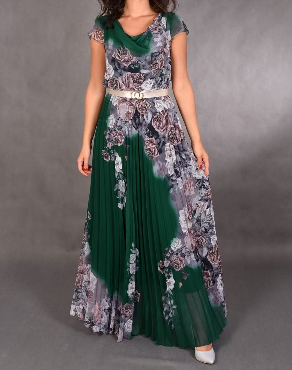 🌺 SPÓDNICA MAXI PLISOWANA Z KWIATOWYM NADRUKIEM – ROMANTYCZNY HIT SEZONU!