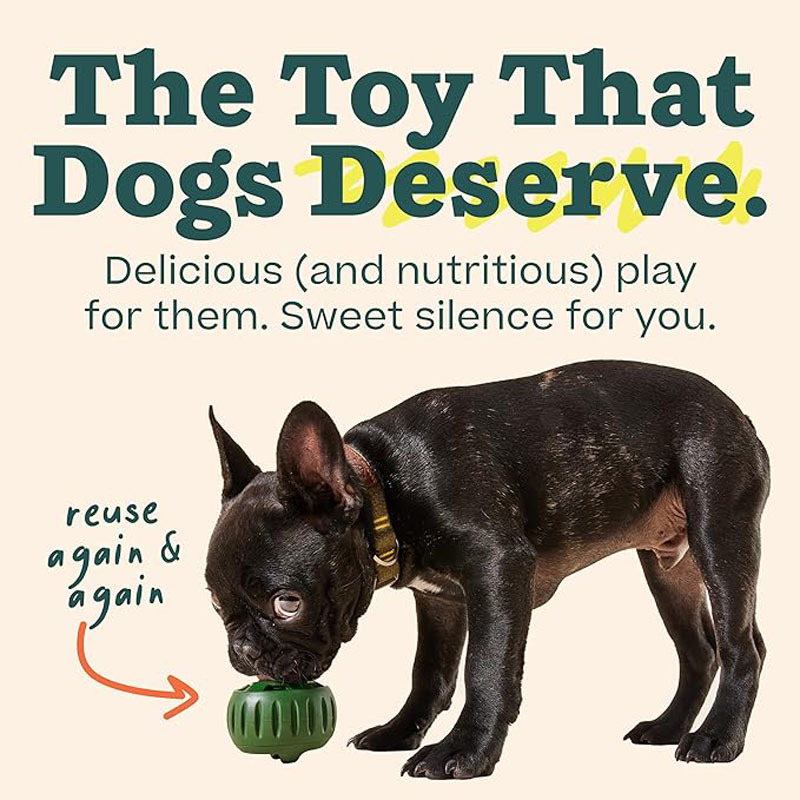 Interactive Silicone Treat Dispensing Ball for Dogs – Slow Feeder Chew Toy