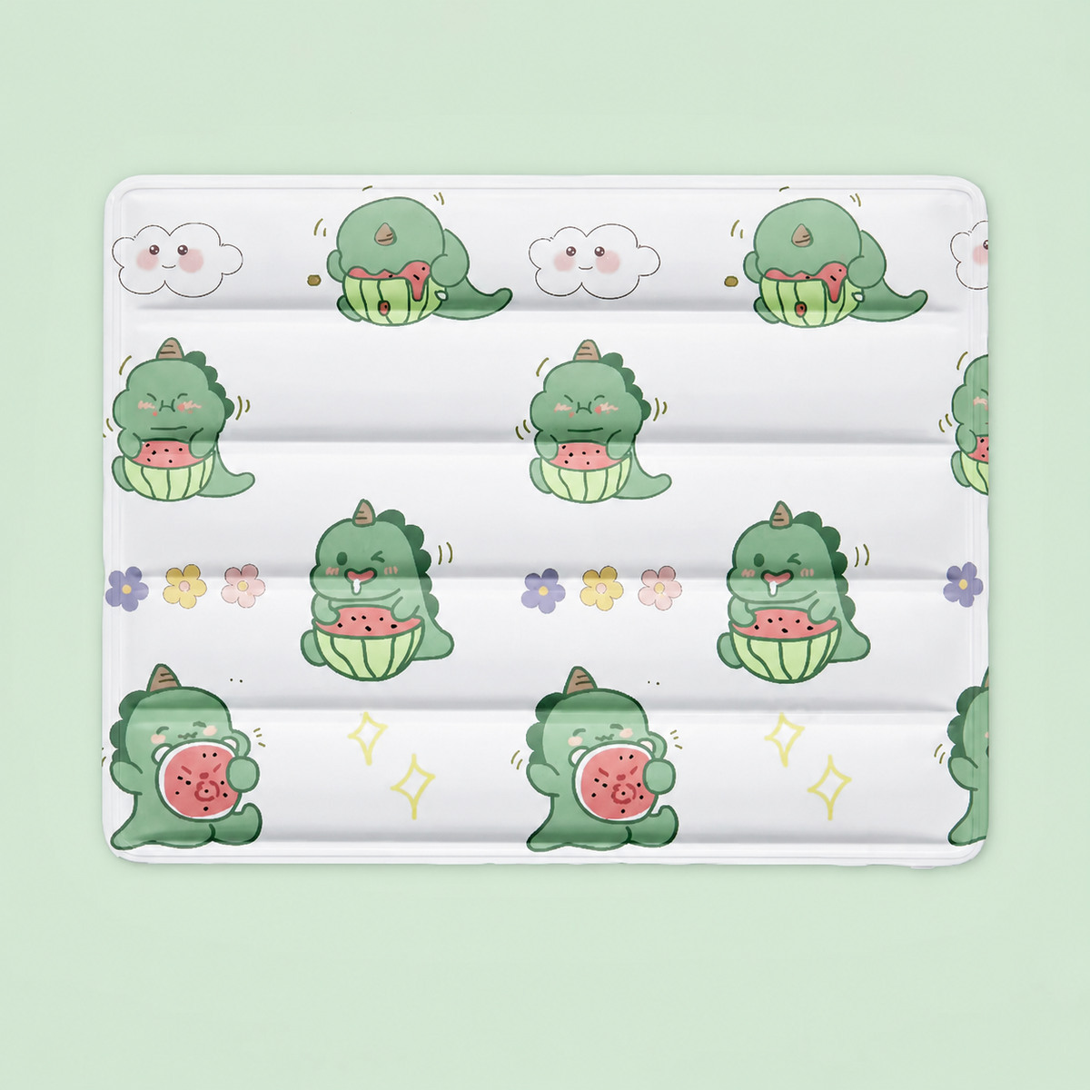 Watermelon Dinosaur ChillNest Self-Cooling Pet Gel Mat
