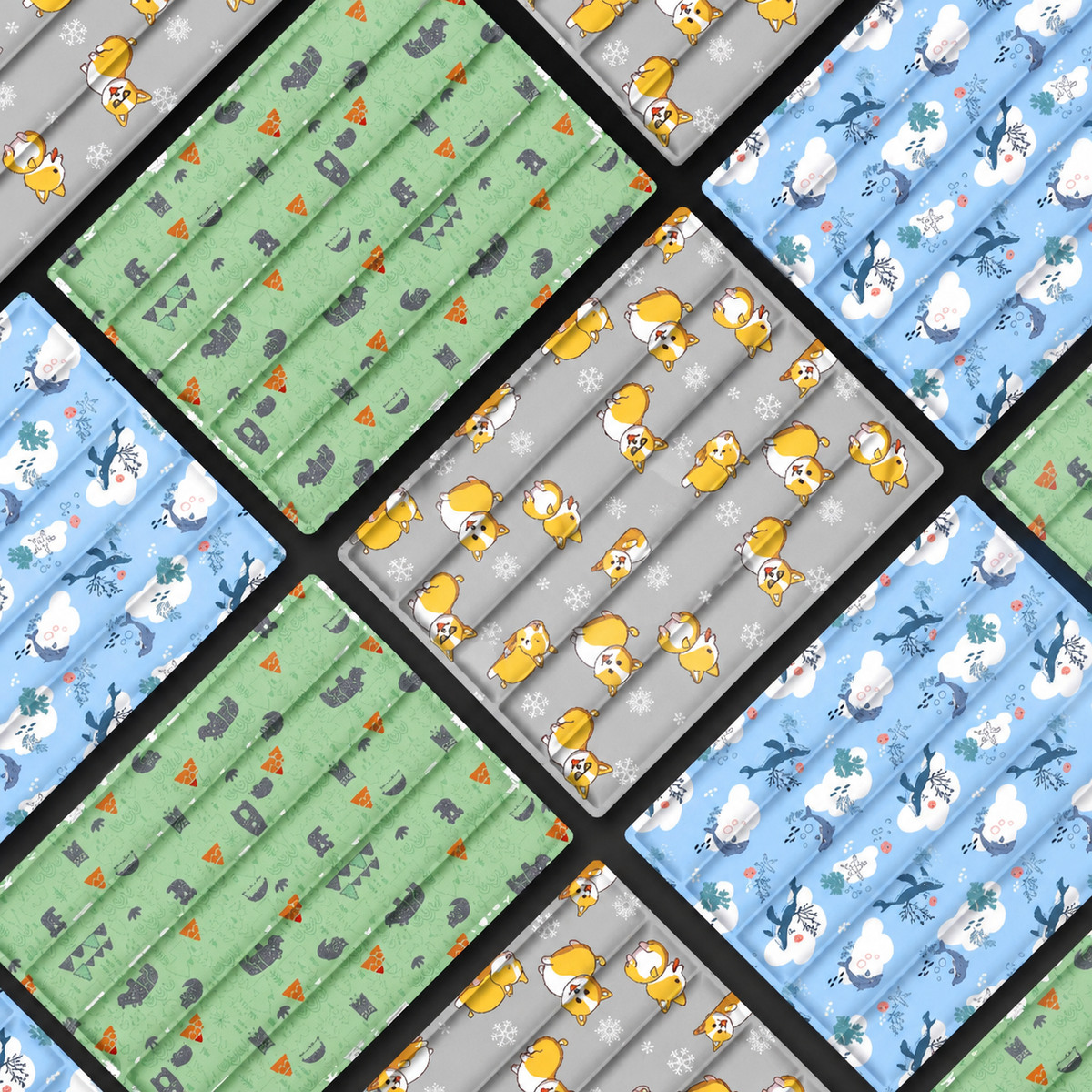 Assorted Pattern ChillNest Self-Cooling Pet Gel Mat