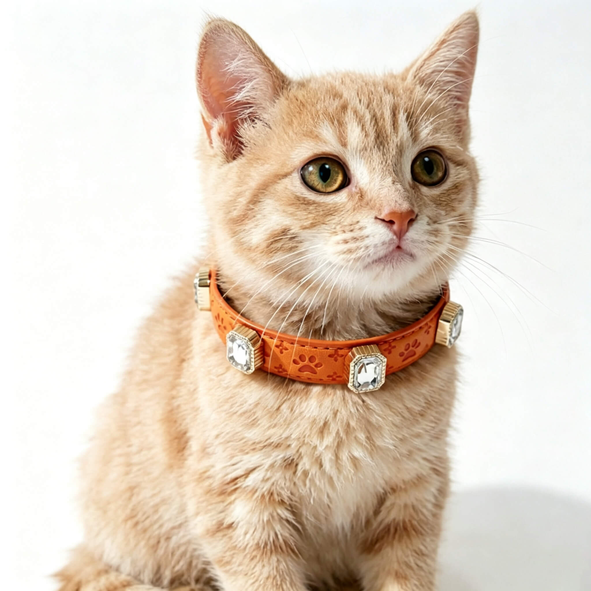 Pet Dog Paw Print Rhinestone Collar detail 9