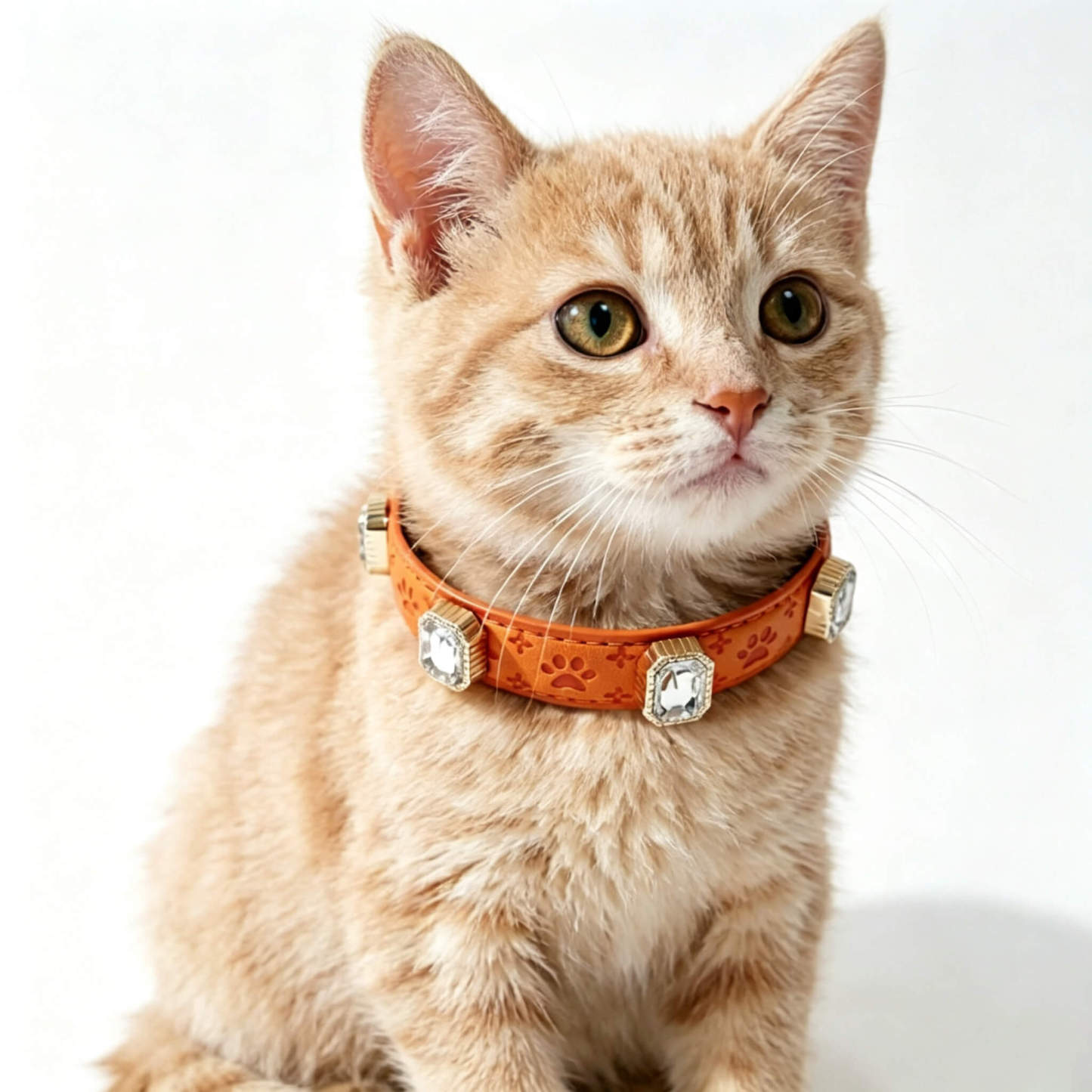 Pet Dog Paw Print Rhinestone Collar detail 9