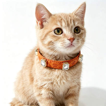 Pet Dog Paw Print Rhinestone Collar detail 9