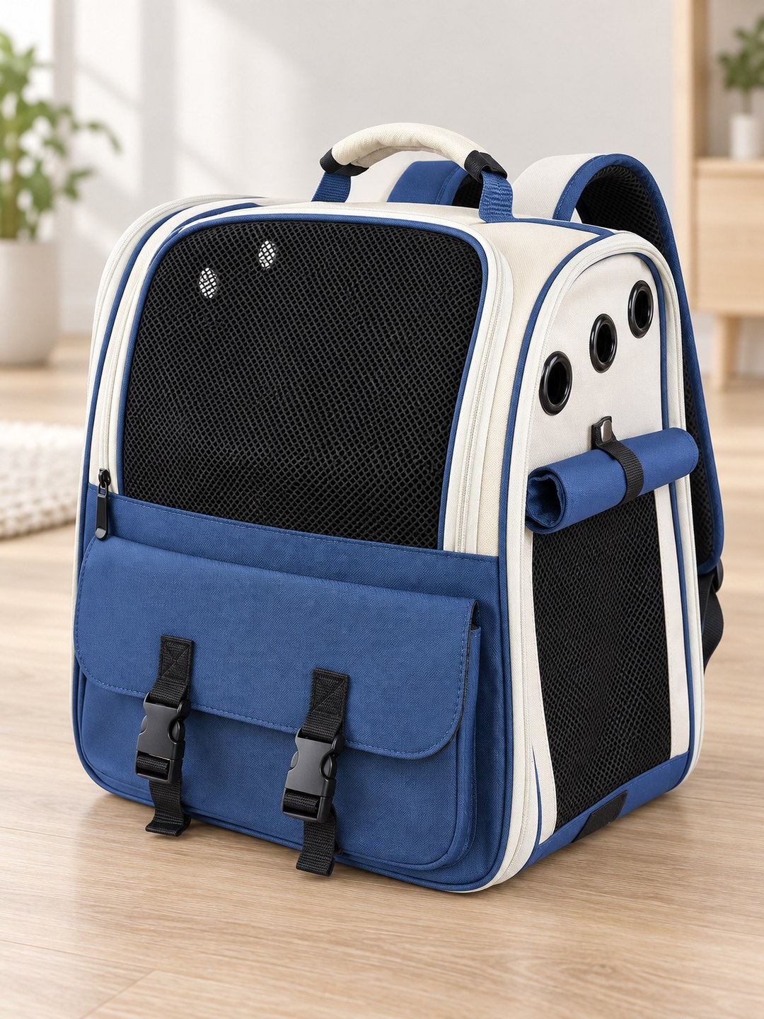 Havomi AirVoyage Structured Pet Carrier Backpack - sapphire blue