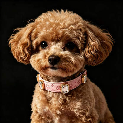 Pet Dog Paw Print Rhinestone Collar detail 10