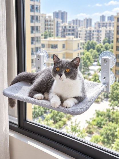 Havomi SkyNest Foldable Window Cat Hammock - pvc cooling mesh