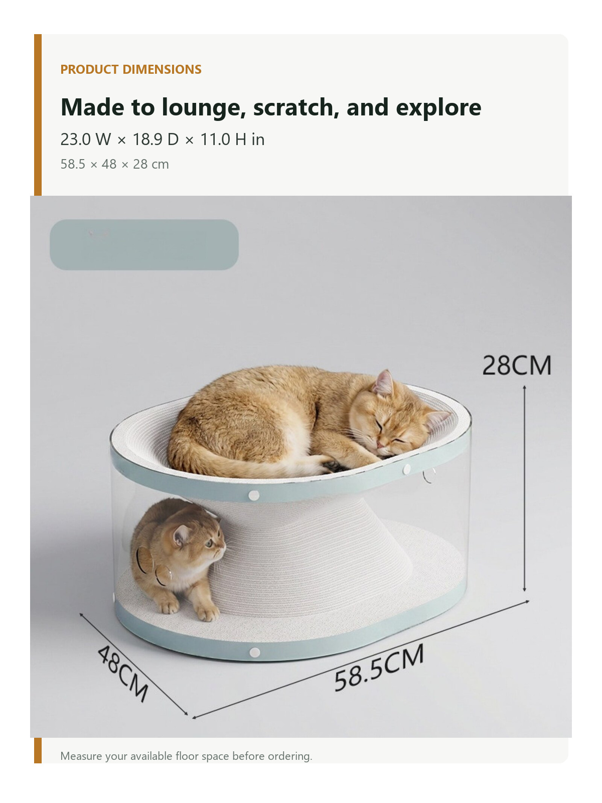 ClearNest dimensions: 23.0 by 18.9 by 11.0 inches
