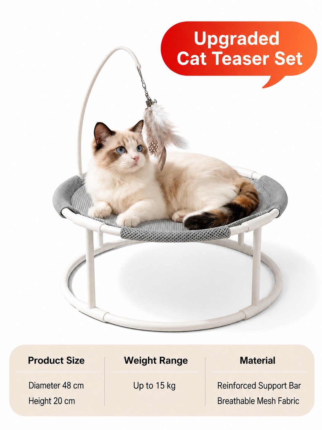 BreezeNest Elevated Cat Hammock