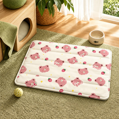 Strawberry Bear ChillNest Self-Cooling Pet Gel Mat