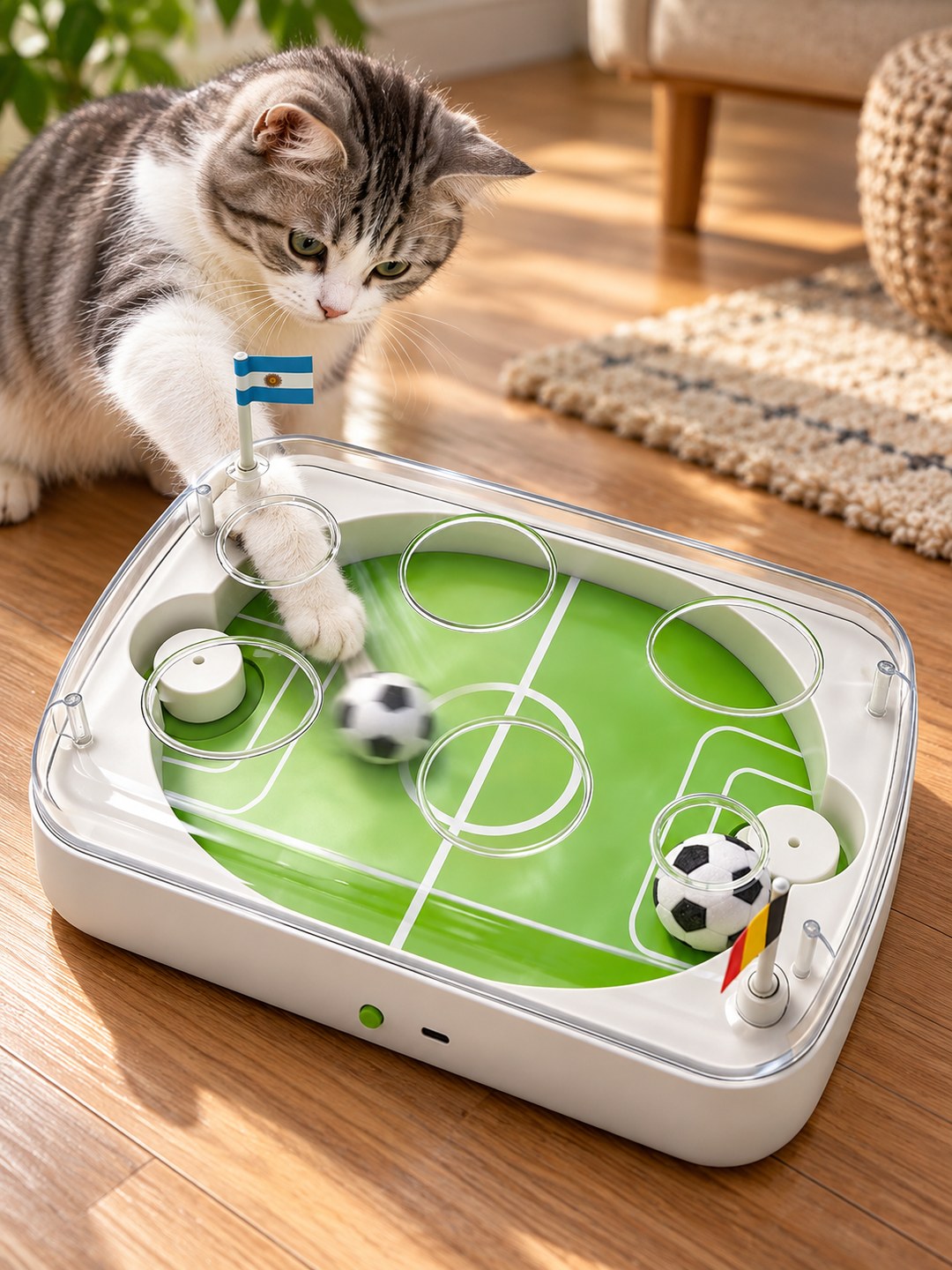 Havomi GoalPounce Interactive Cat Football Arena -