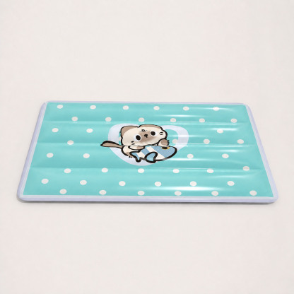 Cat with Fish ChillNest Self-Cooling Pet Gel Mat