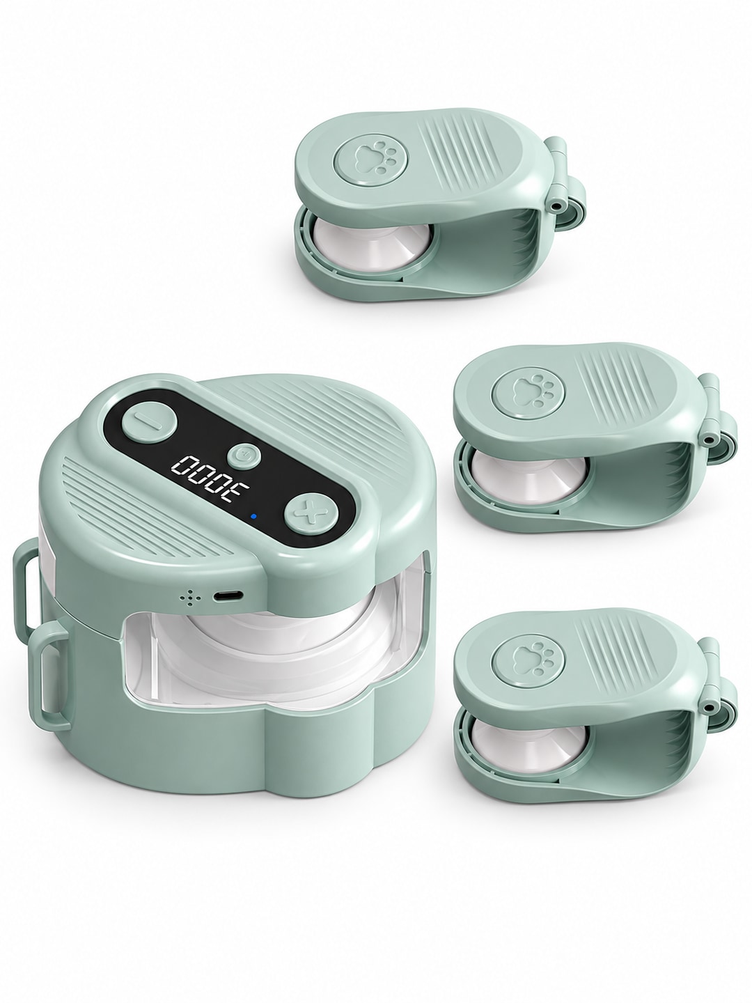 Green remote-control model with one main unit and three matching cord guide units