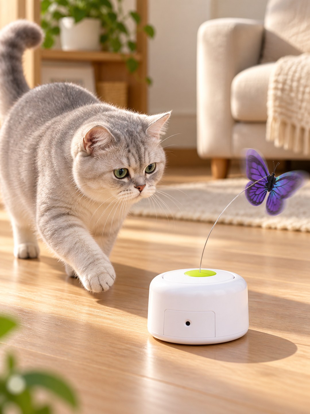 Havomi FlutterTrack Motion Butterfly Cat Toy -