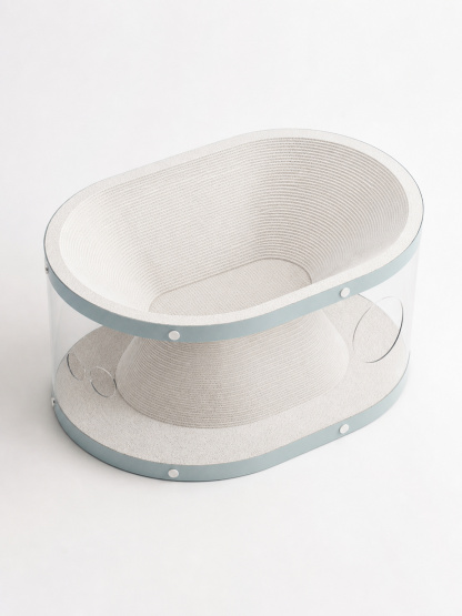 Top view showing the ClearNest upper basin and transparent two-level structure