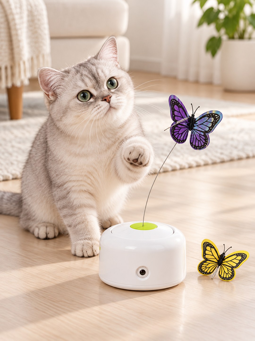 Havomi FlutterTrack Motion Butterfly Cat Toy - light sensing