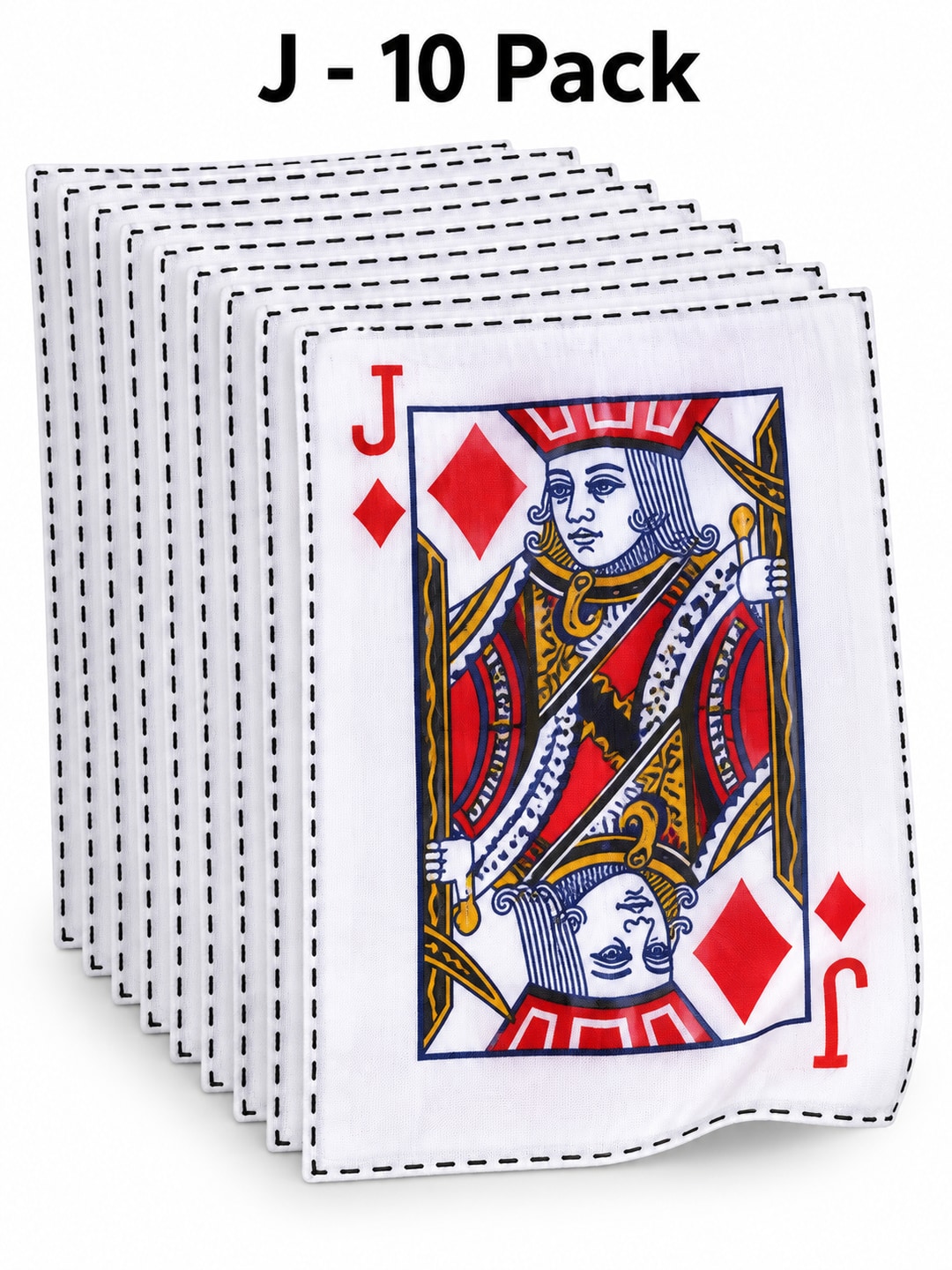 Ten Jack of Diamonds print fabric crinkle pet toy sheets
