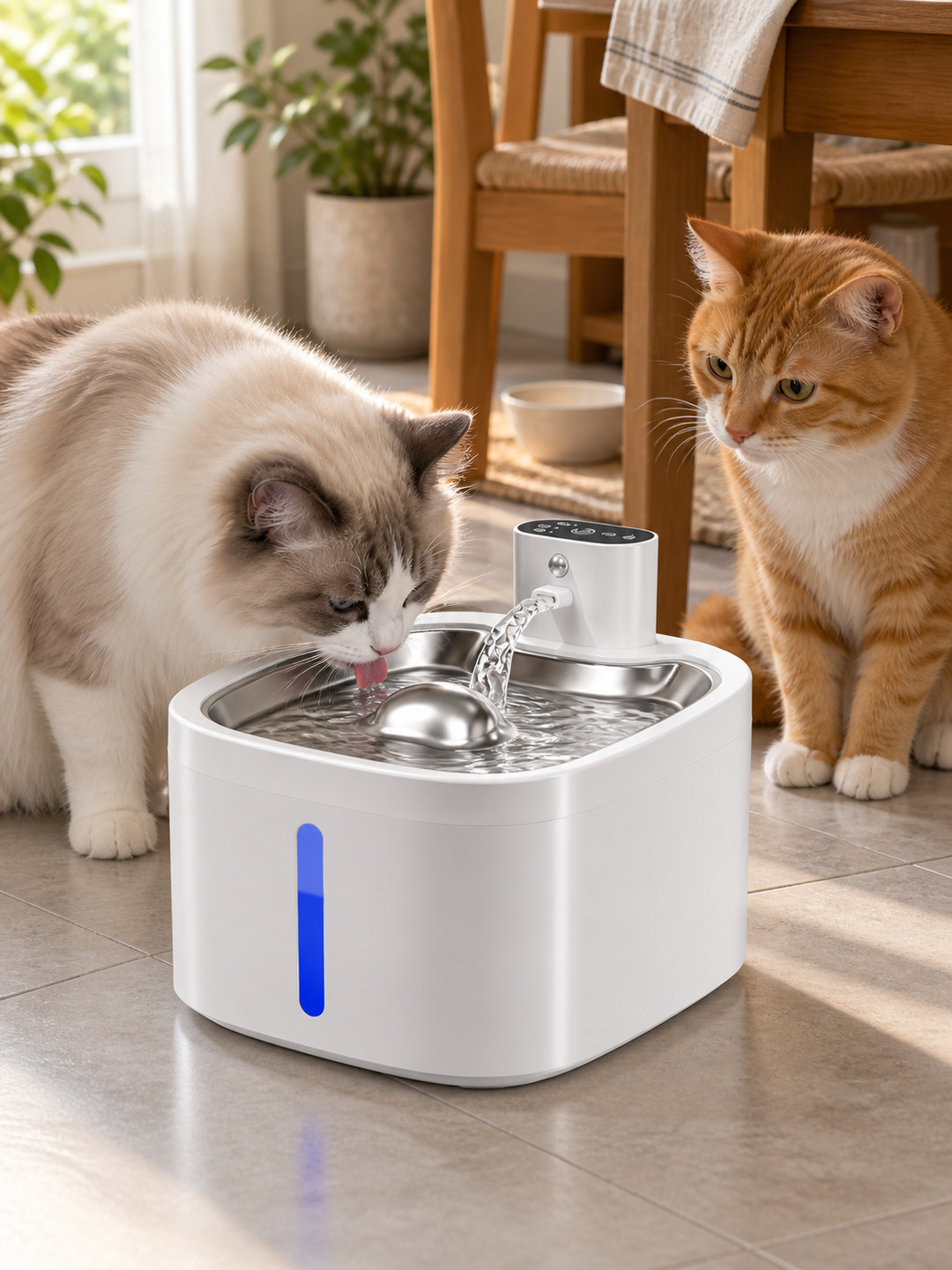 Havomi AquaFlow Cordless Stainless Steel Pet Fountain - product image 1