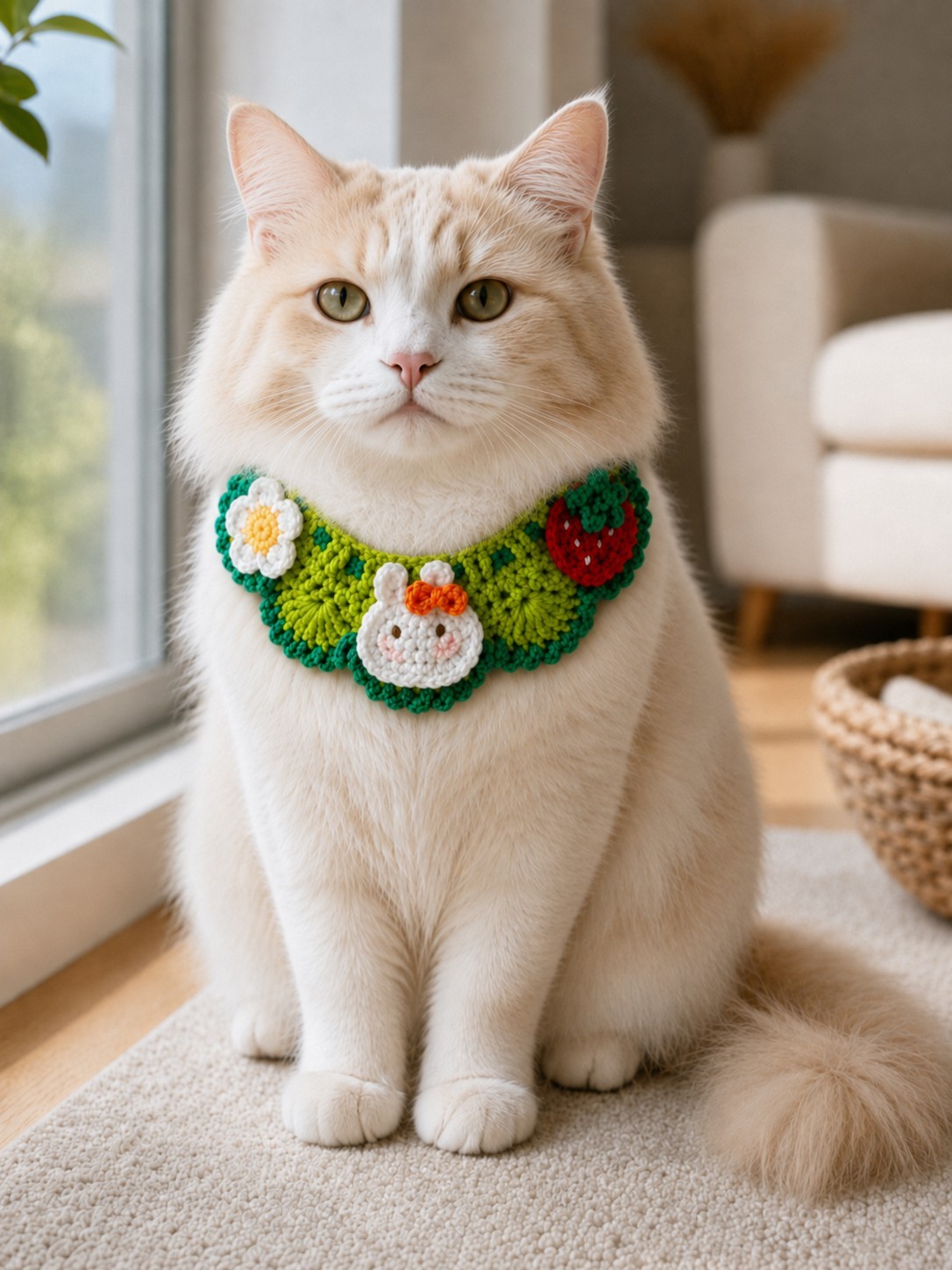 Havomi Garden Party Crochet Pet Collar Bib