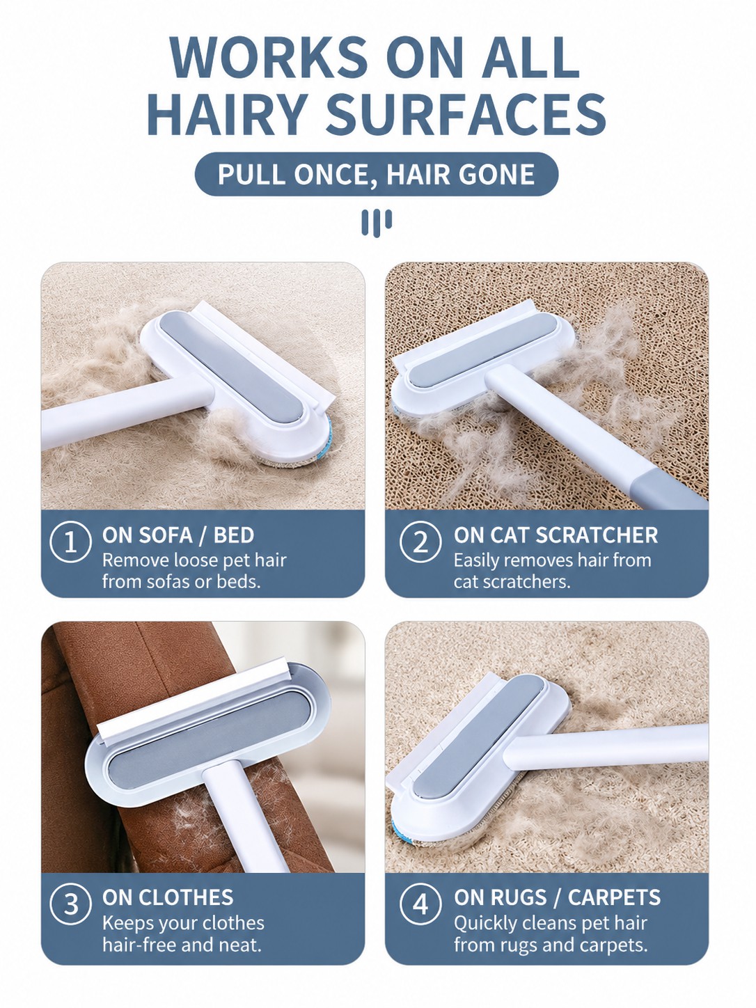 ReachClean 3-in-1 Pet Hair Brush