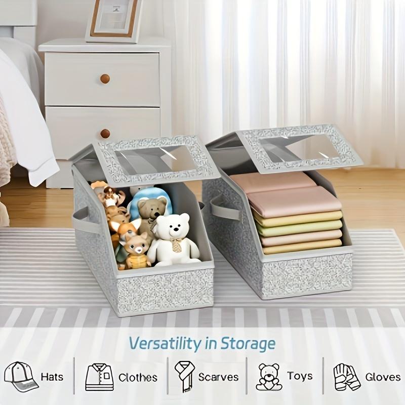 Stackable Hat Storage Boxes for Baseball Caps, 24-Cap Closet Organizer Box for Wardrobe and Shelves image 6