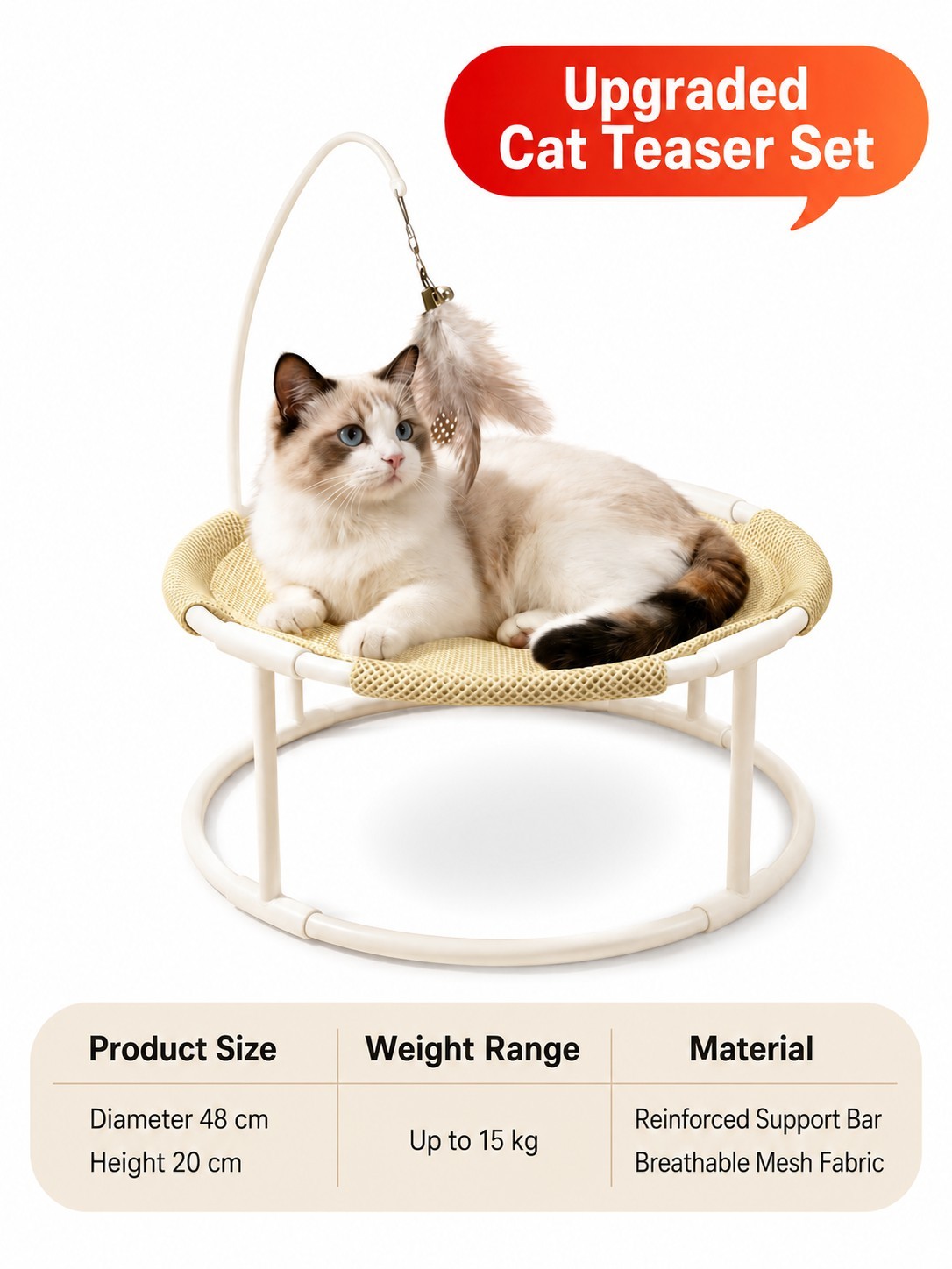 BreezeNest Elevated Cat Hammock