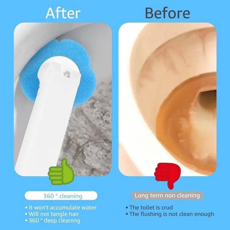 36 Pack Disposable Toilet Brush Refills, Sponge Replacement Heads for Bathroom Cleaning image 7