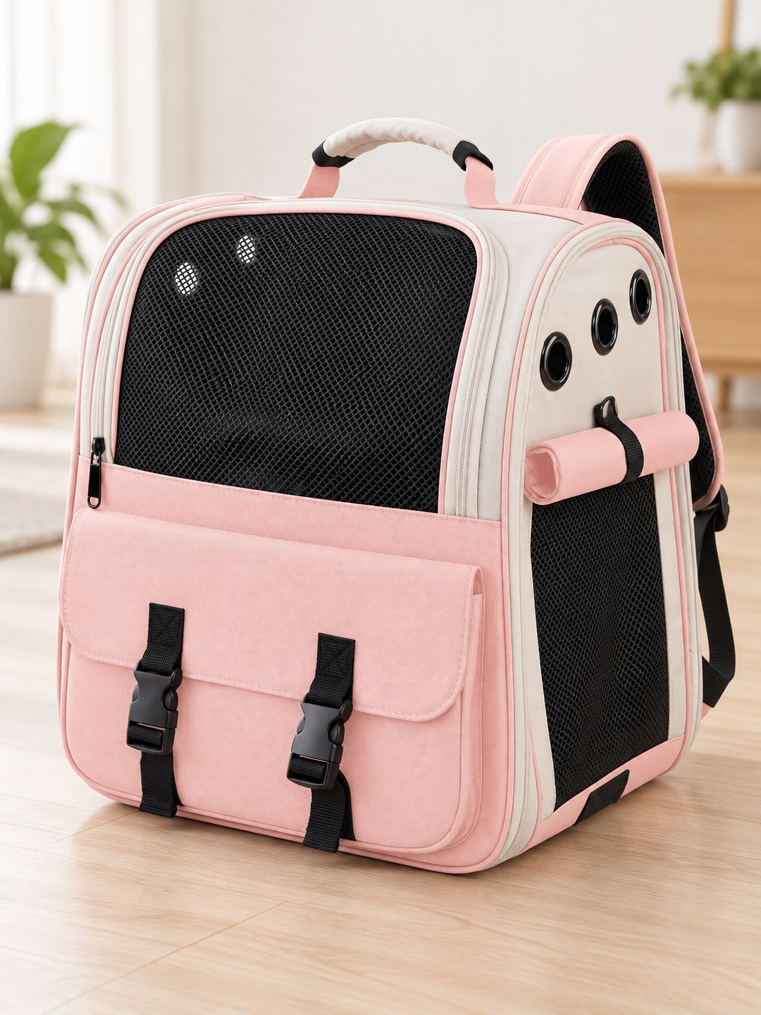 Havomi AirVoyage Structured Pet Carrier Backpack - sakura pink