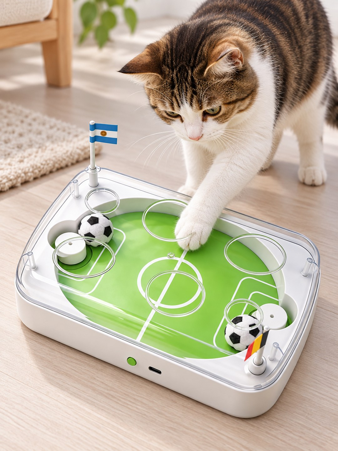 Havomi GoalPounce Interactive Cat Football Arena - usb football arena