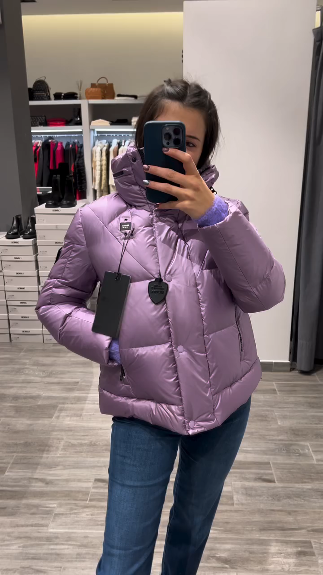 Elegant Glittery Faux Fur Short Coat