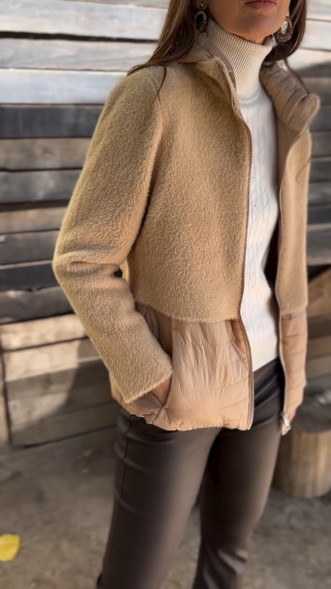 Short Jacket with Quilted Accents