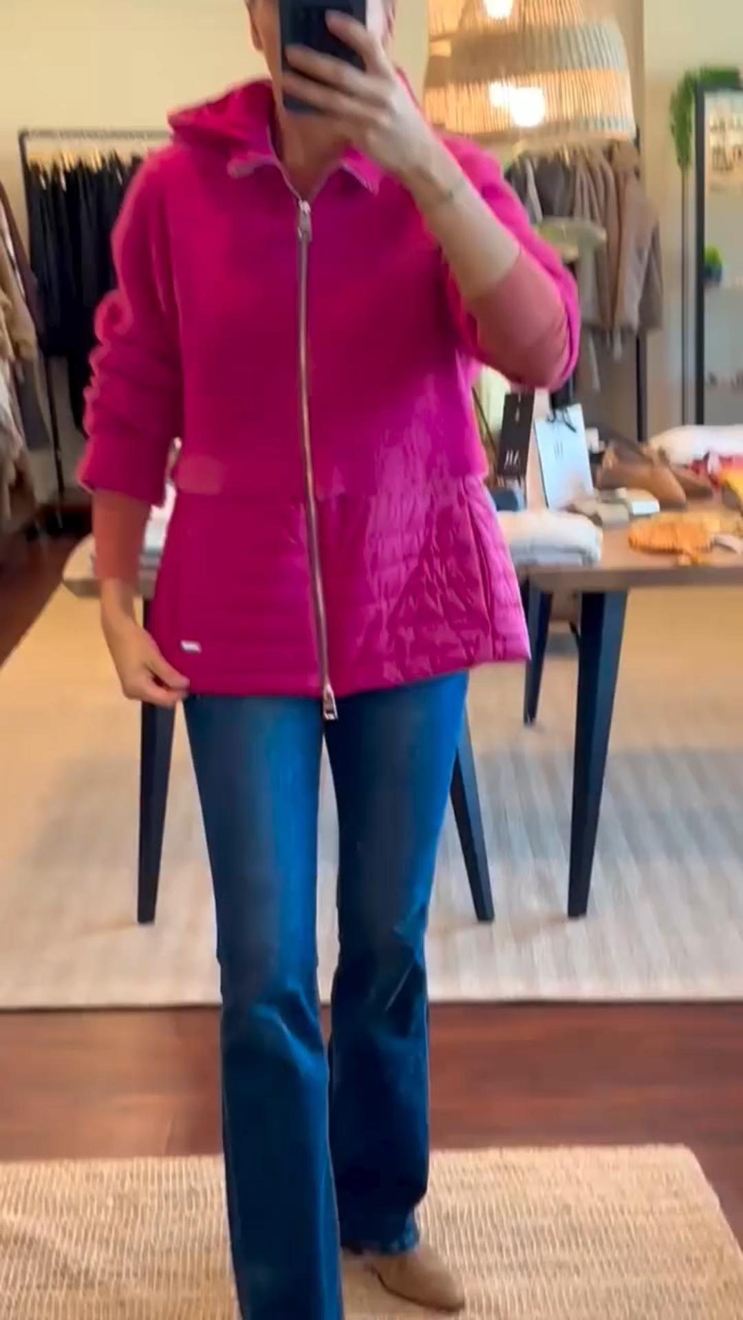 Short Jacket with Quilted Accents