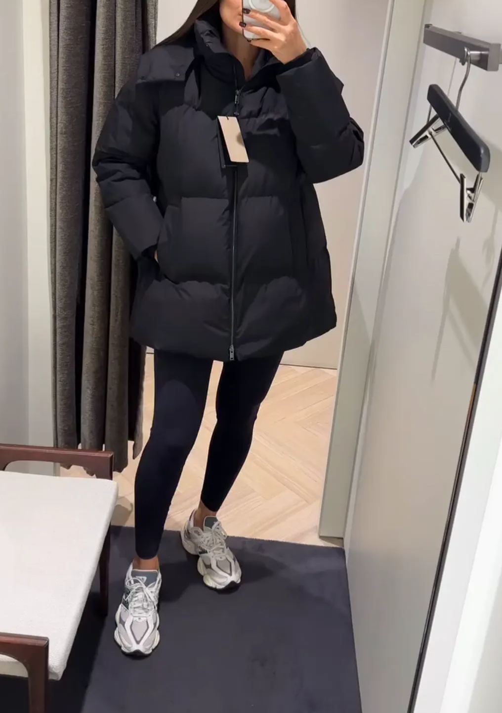 [Copy]Two - Way Wear Beige Faux Fur Vest with Hood