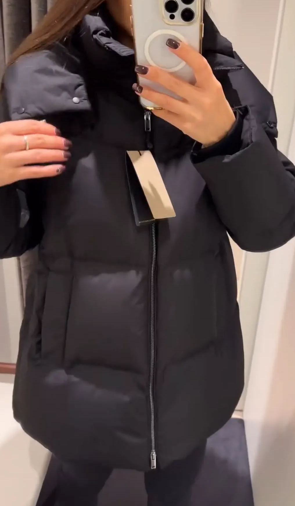 [Copy]Two - Way Wear Beige Faux Fur Vest with Hood