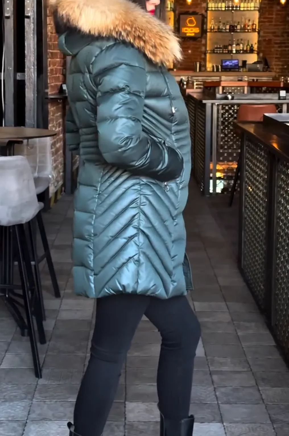 [Copy]Brown Faux Fur Hooded Coat