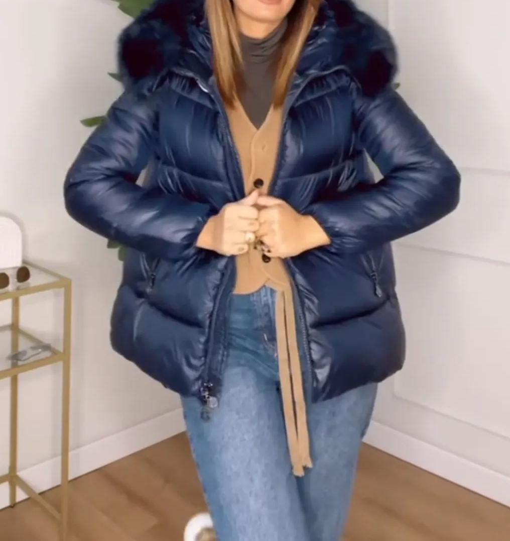 [Copy]Light Gray Faux Fur Zip - up Bomber Jacket