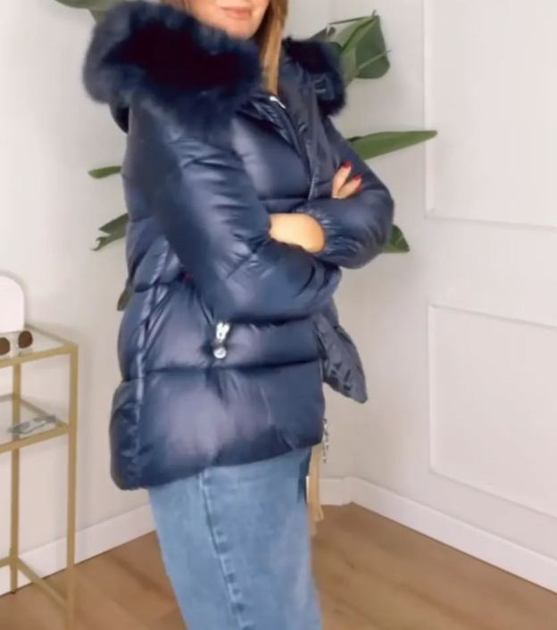 [Copy]Light Gray Faux Fur Zip - up Bomber Jacket