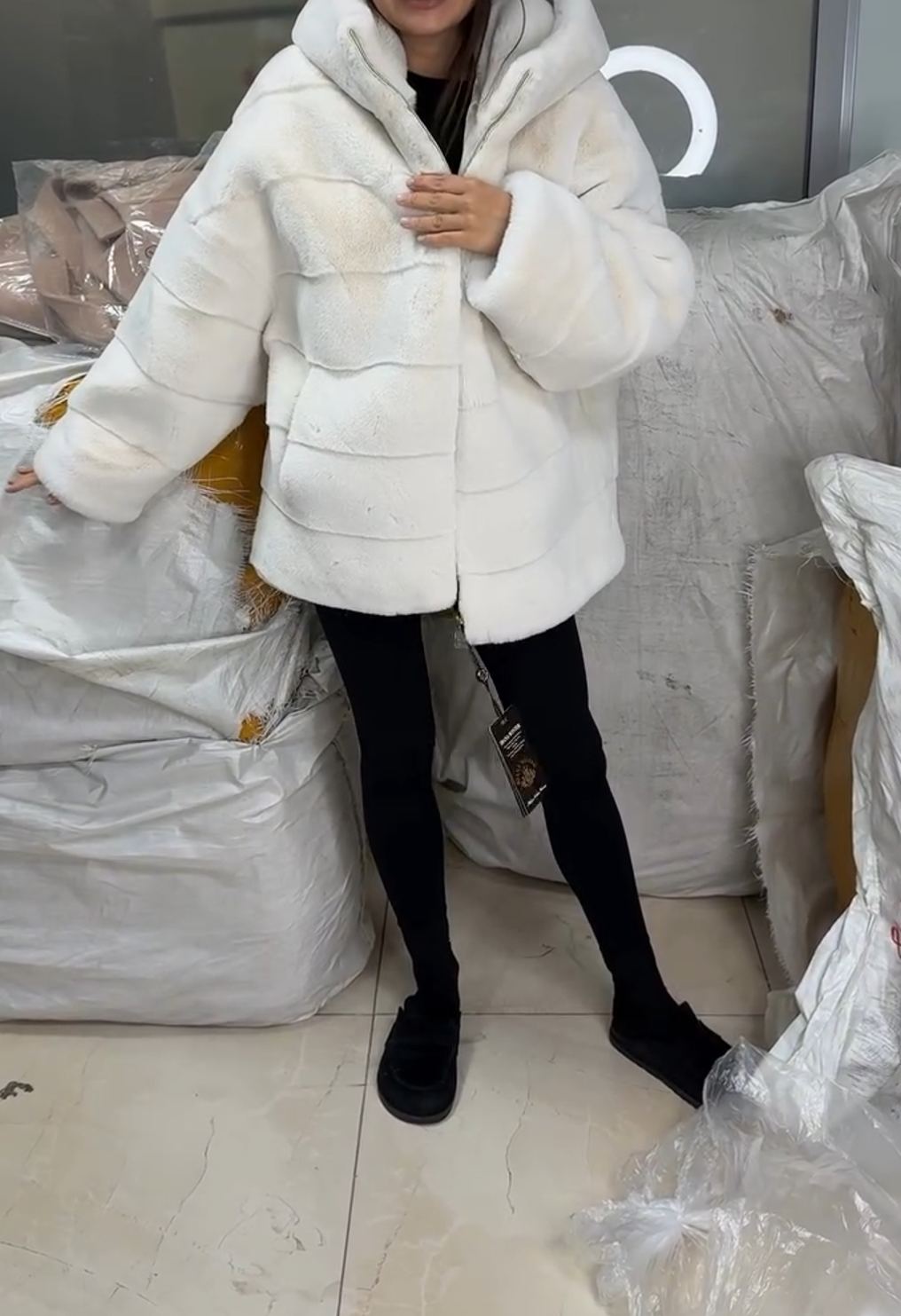 [Copy]Olive Green Parka with Faux Fur Hood