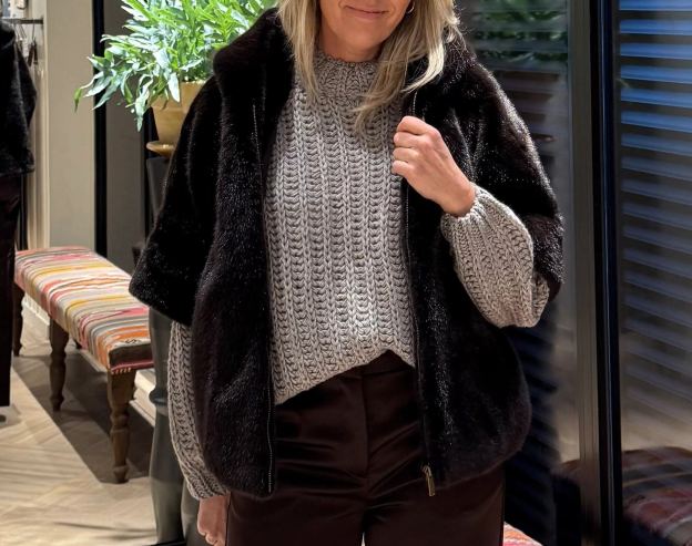 [Copy]Long Faux Fur Coat with Zipper