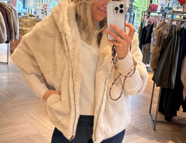 [Copy]Long Faux Fur Coat with Zipper