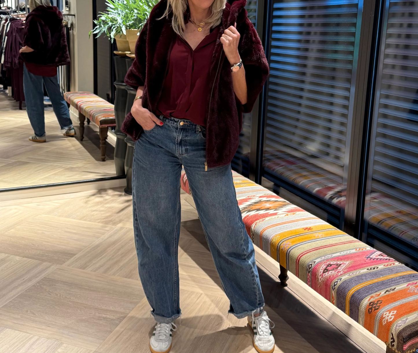 [Copy]Long Faux Fur Coat with Zipper