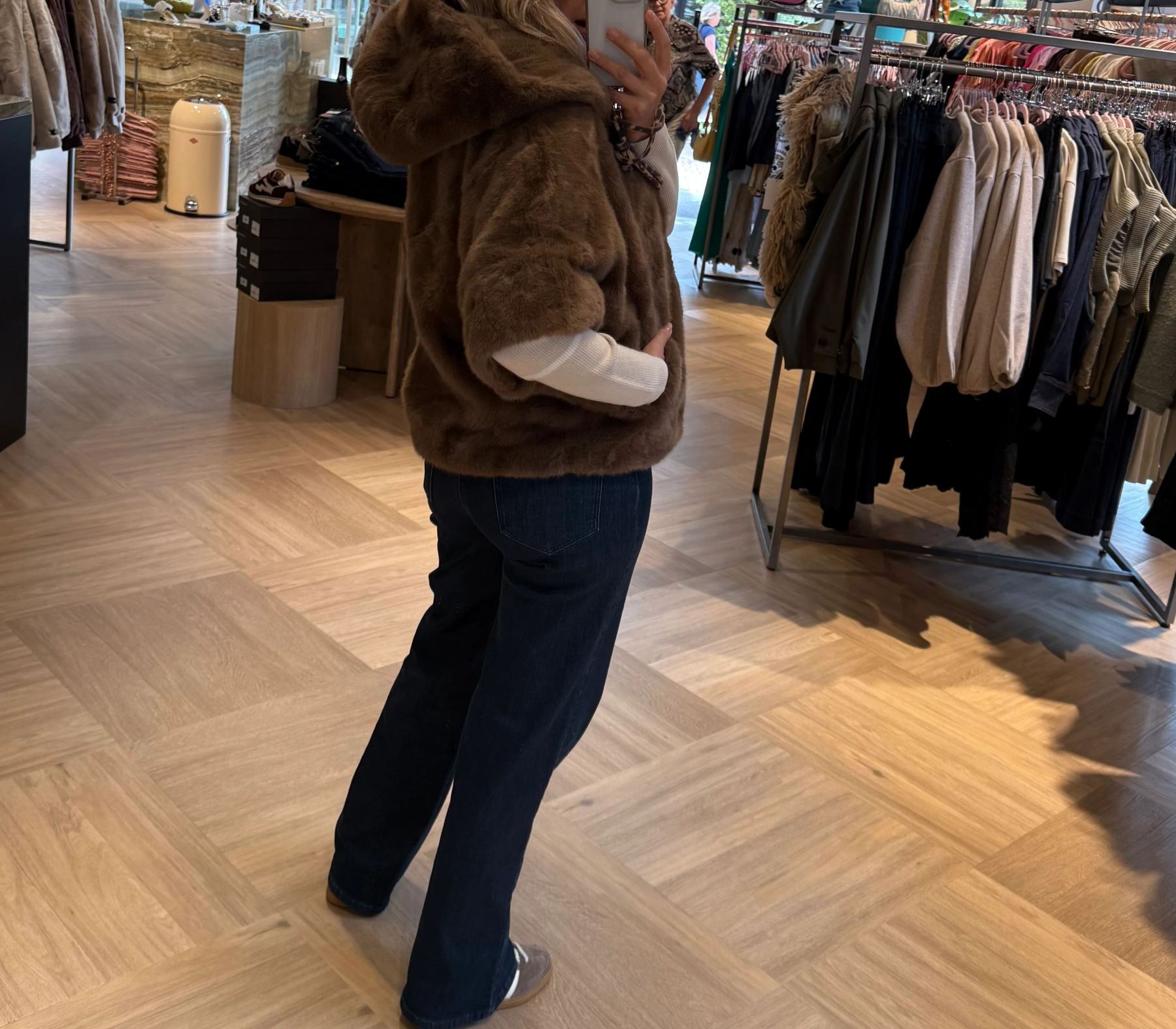 [Copy]Long Faux Fur Coat with Zipper