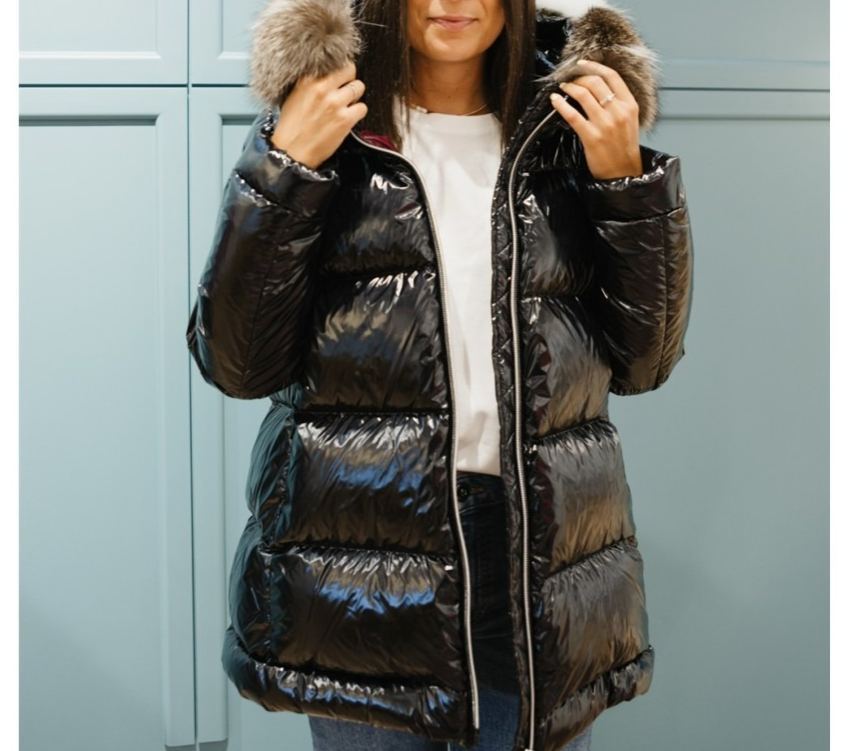 [Copy]Elegant Long Puffer Jackets with Furry Hoods