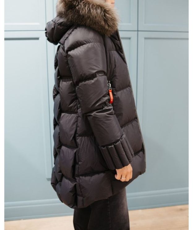 [Copy]Shiny Puffer Coats with Faux Fur Hoods